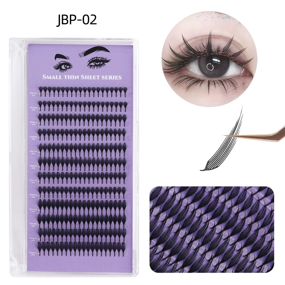 False Eyelashes Natural - ขนตาปลอมแบบต่อ 132/240 กลุ่ม ขนตาโค้งงอแบบ D ความหนา