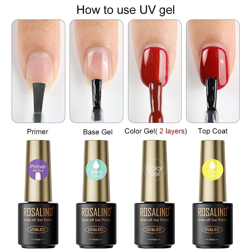 Nail Dehydrator Primer - ROSALIND Top ยาเคลือบเล็บ Polish Primer Dehydrator