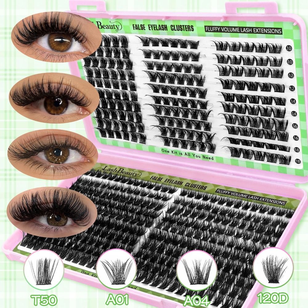False Eyelashes Natural - ขนตาปลอมแบบธรรมชาติ ติดแน่น ทนนาน ดีไซน์แบบกลุ่ม 3 มิติ