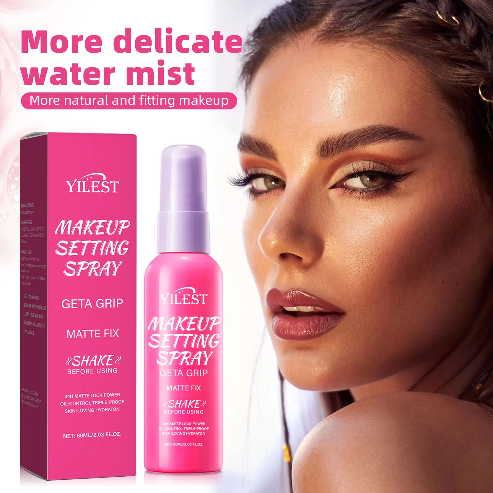 Setting Spray - สเปรย์เซ็ตเครื่องสำอางเนื้อแมตต์ กันน้ำ ติดทนนาน ควบคุมความมัน ไม่เหนียวเหนอะหนะ ใช้งานได้ตลอดวัน