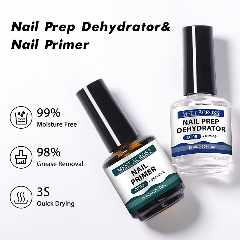 Nail Dehydrator Primer - 2 ชิ้น 15 มล. น้ำยาเตรียมหน้าเล็บ ไพรเมอร์สำหรับเล็บ
