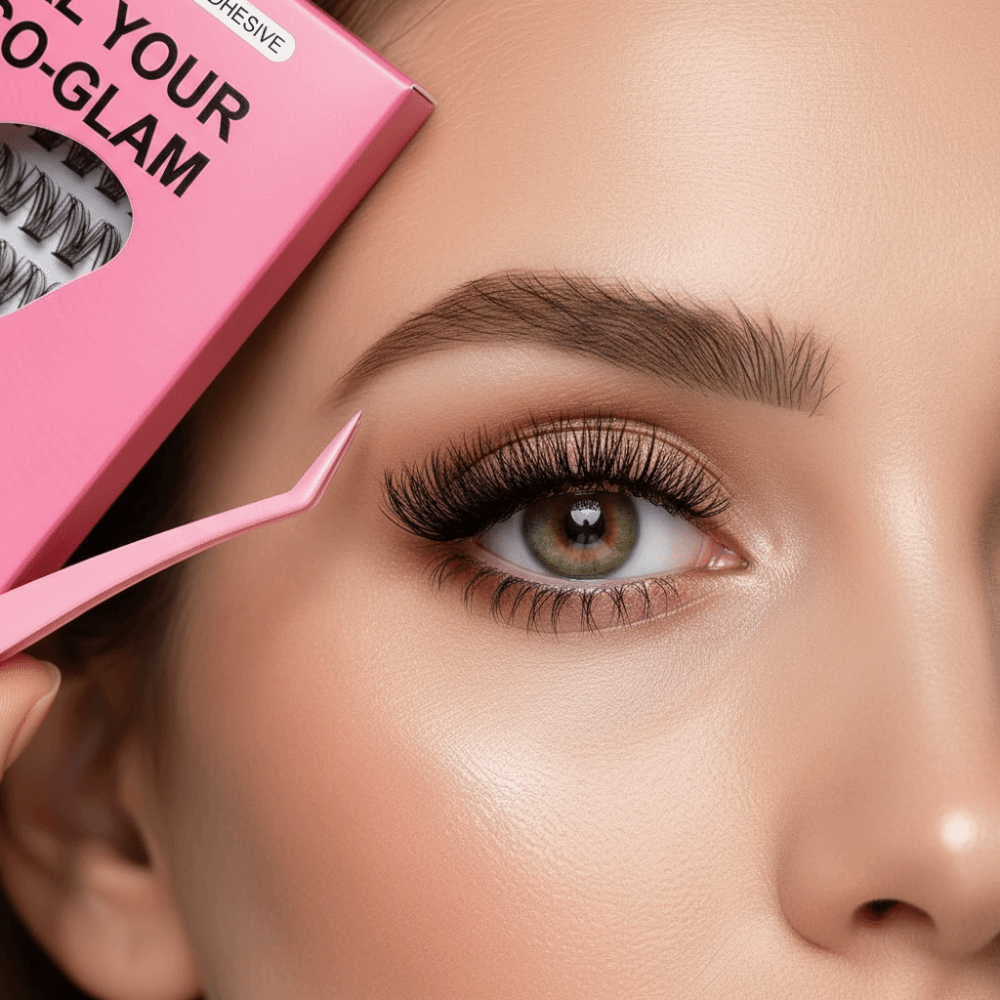 False Eyelashes Natural - ชุดต่อขนตา DIY แบบธรรมชาติ ขนตาปลอมฟูฟ่อง ไม่ต้องใช้กาว ติดง่าย