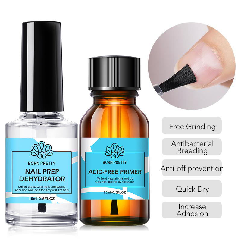 Nail Dehydrator Primer - BORN PRETTY 2 ชิ้น 15 มล.