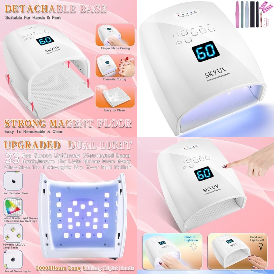เครื่องอบเล็บ UV LED แบบชาร์จไ - Gel Nail Polish บทวิจารณ์และราคา
