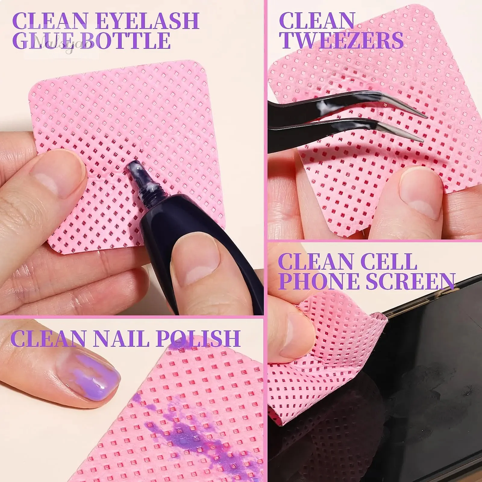 ผ้าเช็ดทำความสะอาดเล็บแบบไม่เป - Gel Nail Polish บทวิจารณ์และราคา