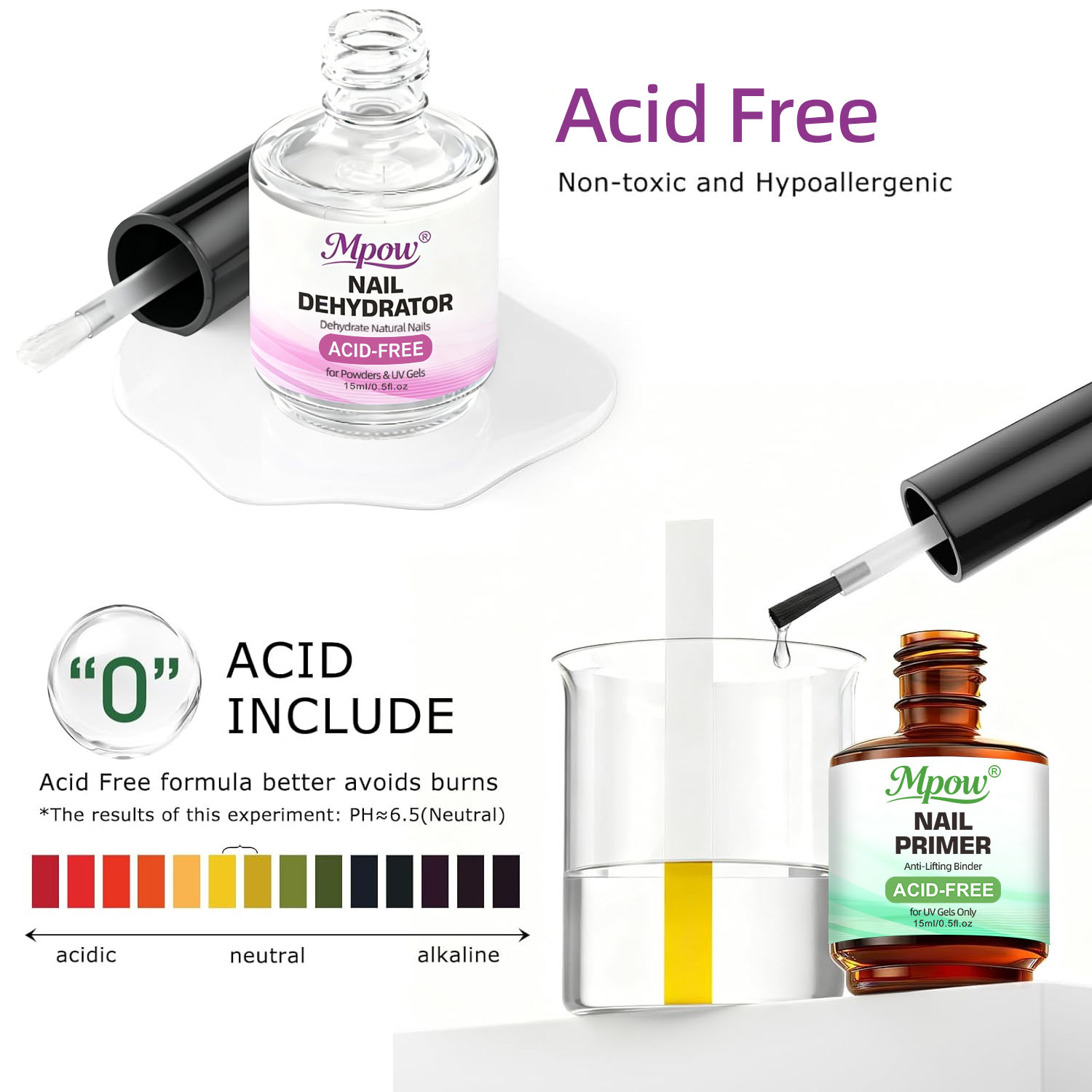 Mpow 1/2 ชิ้น 15 มล. น้ำยาขจัด - Nail Dehydrator Primer บทวิจารณ์และราคา