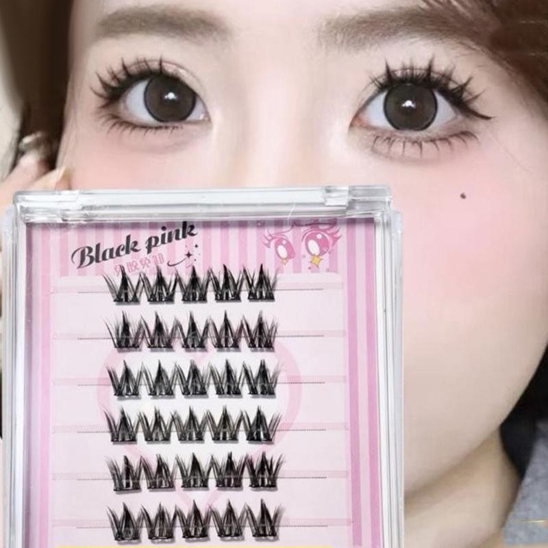 ขนตาปลอมแบบแบ่งส่วน 6 แถว สไตล - False Eyelashes Natural บทวิจารณ์และราคา