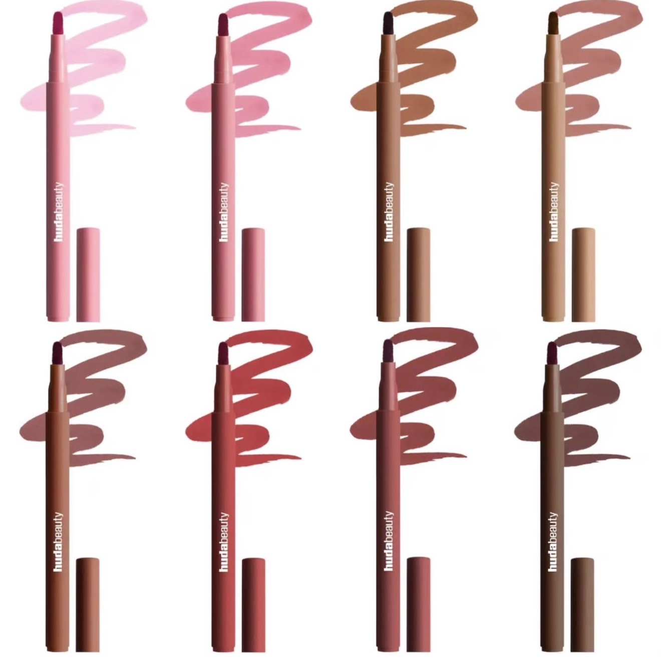 ชุดปากกาเขียนขอบปาก 8 สี ติดทน - Huda Beauty Makeup Bag บทวิจารณ์และราคา