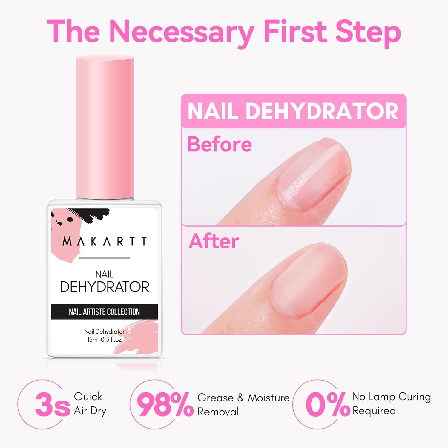 2 ชิ้นกรดฟรีธรรมชาติเล็บ Prep  - Nail Dehydrator Primer บทวิจารณ์และราคา